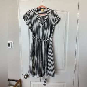 Front Tie Striped Dress